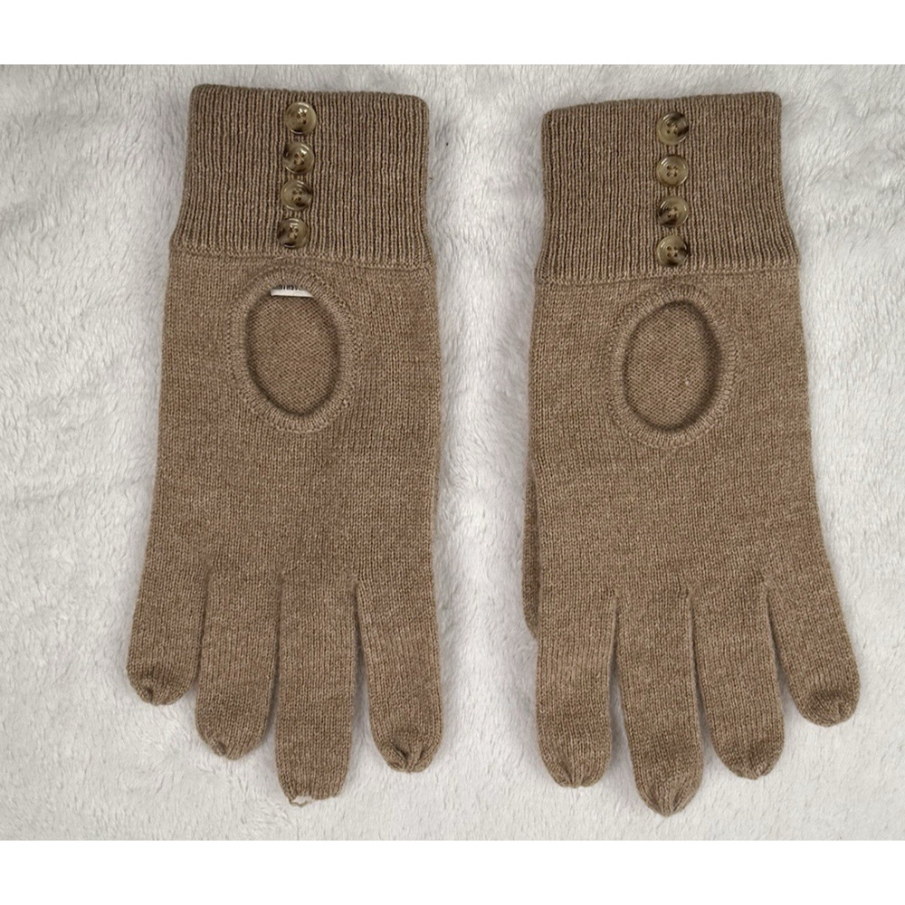 McCulley's Highlands 100% Cashmere Gloves Beige Dainty Feminine S / M Heritage